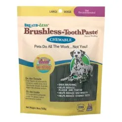 Ark Naturals Breath-Less Chewable Brushless-Toothpaste Natural Dental Chew Dog Treats