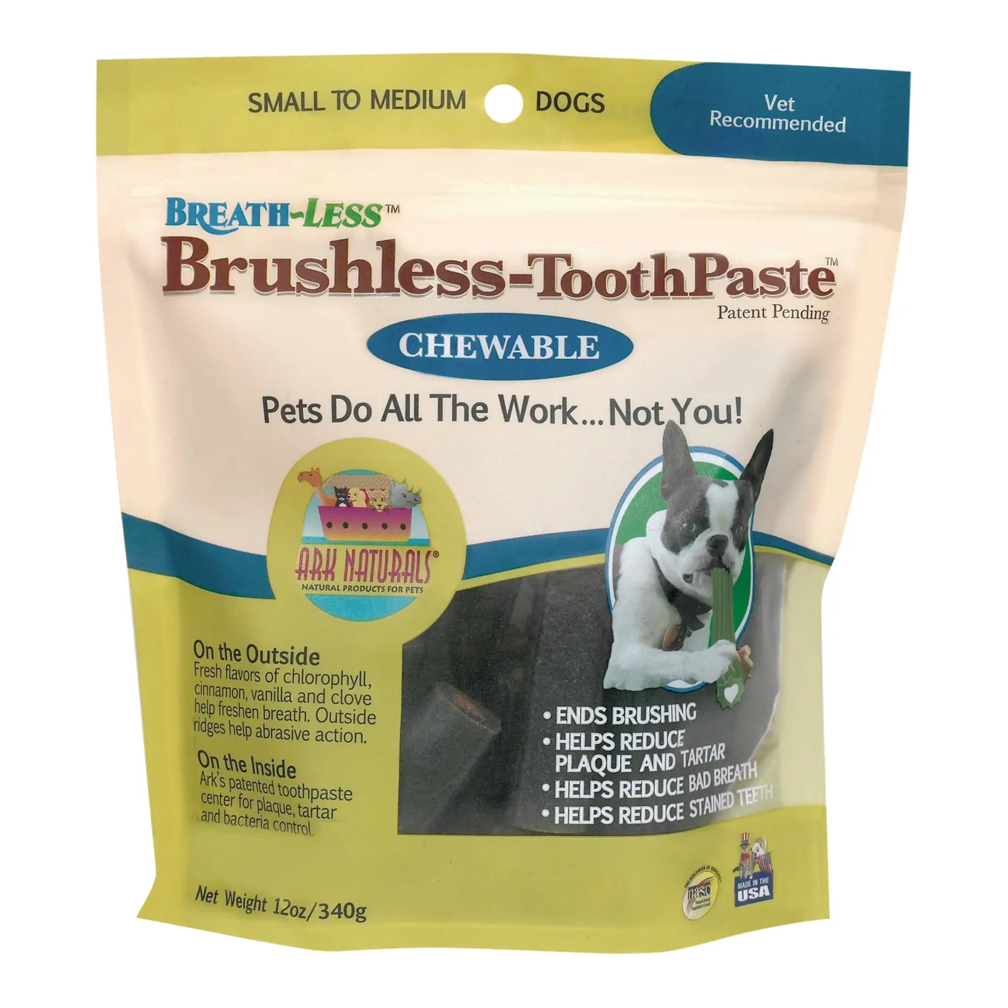 Ark Naturals Breath-Less Chewable Brushless-Toothpaste Natural Dental Chew Dog Treats - Image 3