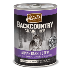 Merrick Backcountry Grain Free Alpine Rabbit Stew Wet Dog Food