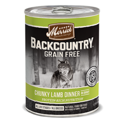Merrick Backcountry Chunky Lamb Dinner In Gravy Wet Dog Food