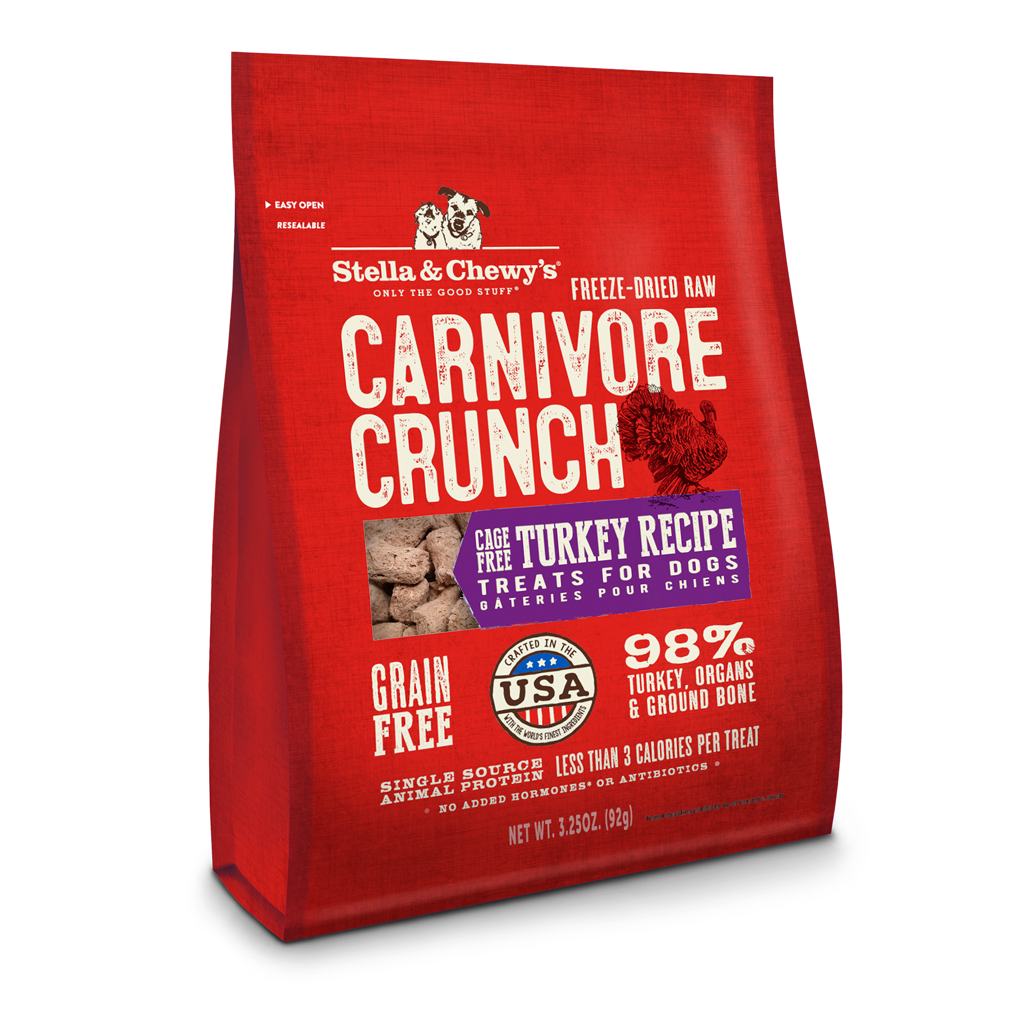 Stella And Chewy's Cage-Free Turkey Recipe Freeze-Dried Carnivore Crunch Treats